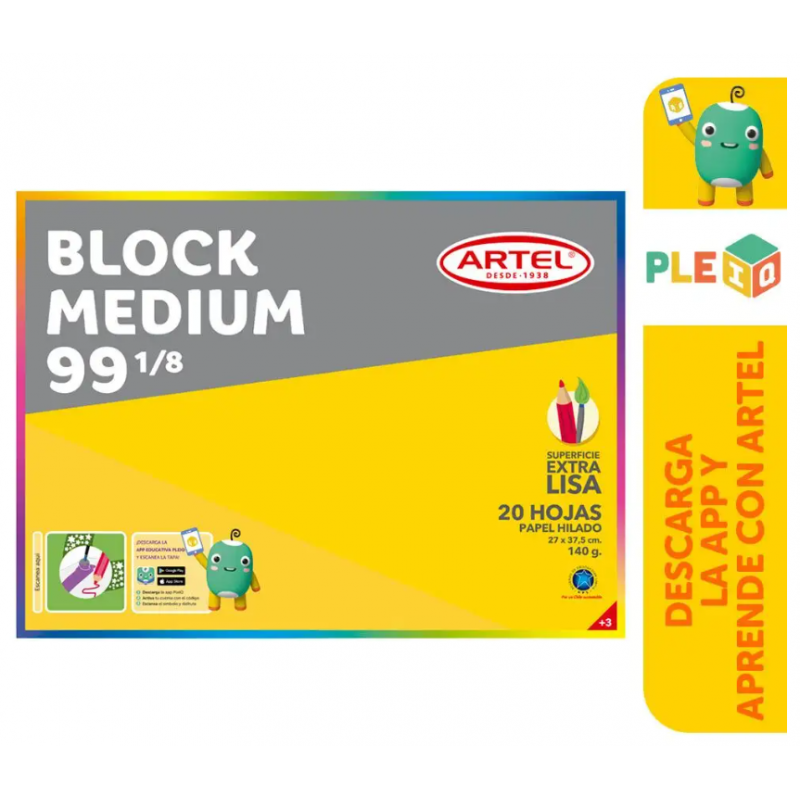 Block Medium 99 1/8 20 Hojas Artel