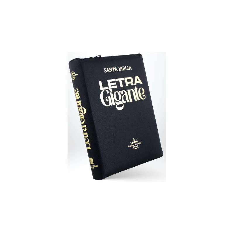 SANTA BIBLIA, COLOR NEGRO CON CIERRE