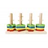 Set de 4 columnas de madera