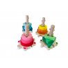 Set de 4 columnas de madera
