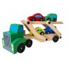 Camión de madera con autos