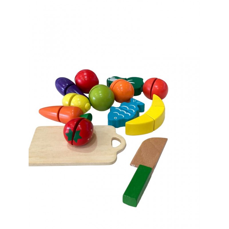 Fruta de madera cortables